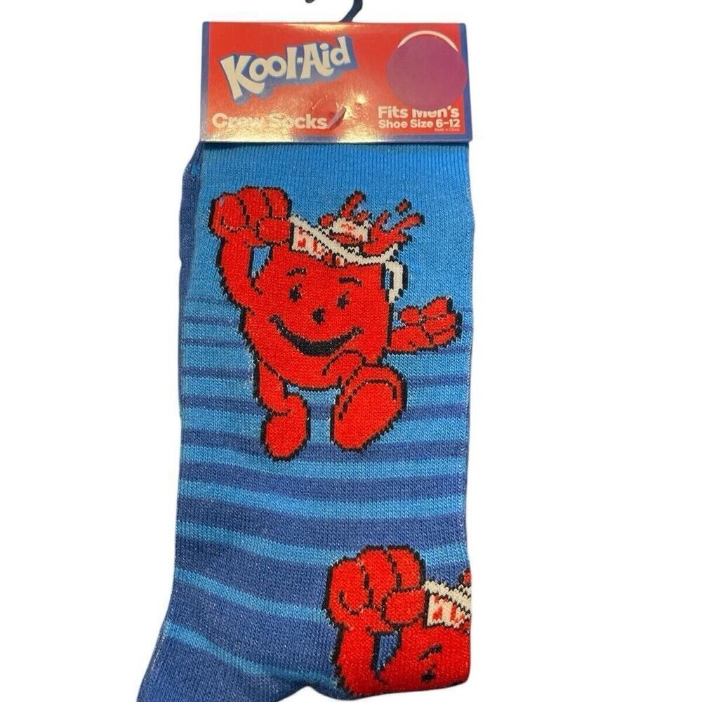 Kool-Aid Men's Novelty Crew Socks 1 Pair Shoe 6-12, Kool Aid Pitcher